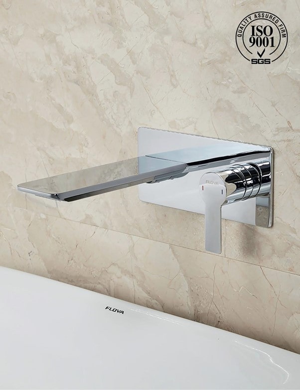 Các mẫu vòi rửa lavabo âm tường của Flova được chăm chút cẩn thận trong từng đường nét thiết kế