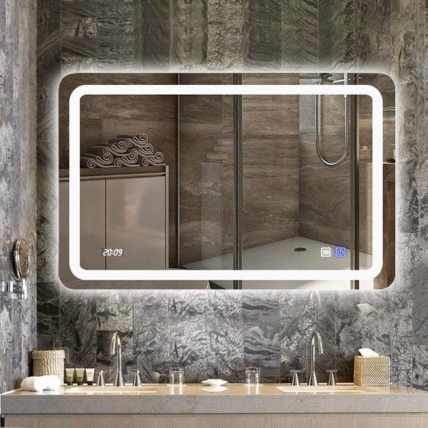 Gương soi nhà tắm cao cấp hình chữ nhật to bản