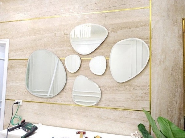 Gương soi nhà tắm nghệ thuật với nhiều hình dạng khác nhau