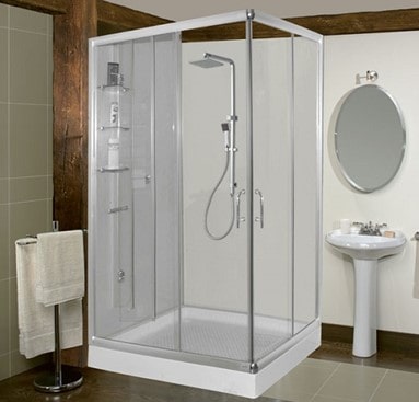 Lắp bồn tắm đứng chữ nhật cho phòng tắm diện tích rộng