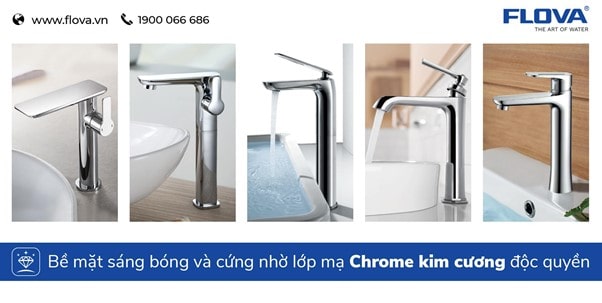 Nhiều mẫu vòi lavabo cao cấp tại Flova