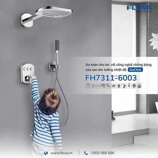 Sen tắm nhiệt độ bảo vệ an toàn gia đình bạn khỏi bỏng nước