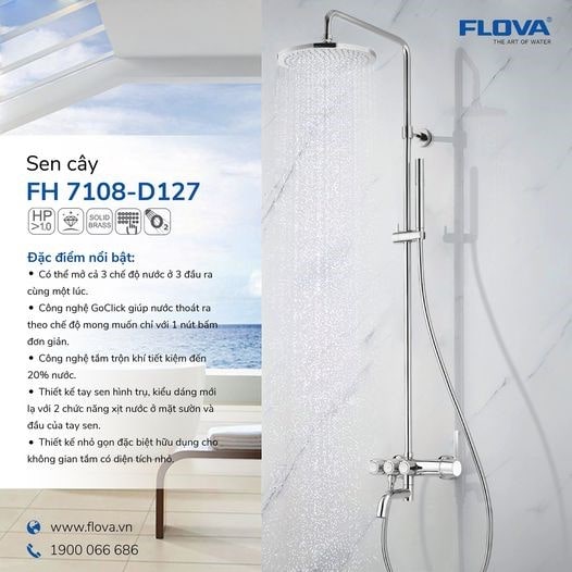 Sen tắm Flova dễ dàng lắp đặt ngay tại nhà