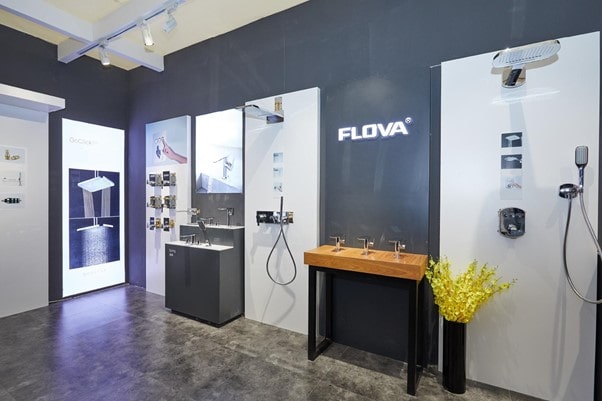 Sen vòi thiết bị vệ sinh Flova được làm từ 100% đồng thau kể cả tay sen
