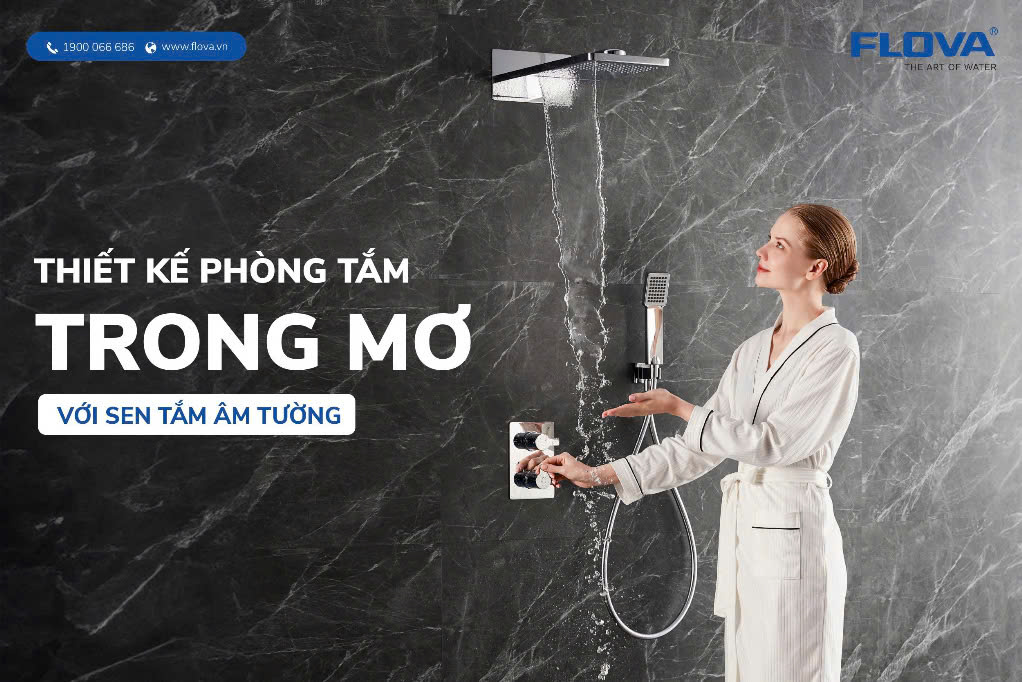 Thiết Kế Phòng Tắm Trong Mơ Với Sen Tắm Âm Tường Thiết Kế Phòng Tắm Trong Mơ Với Sen Tắm Âm Tường